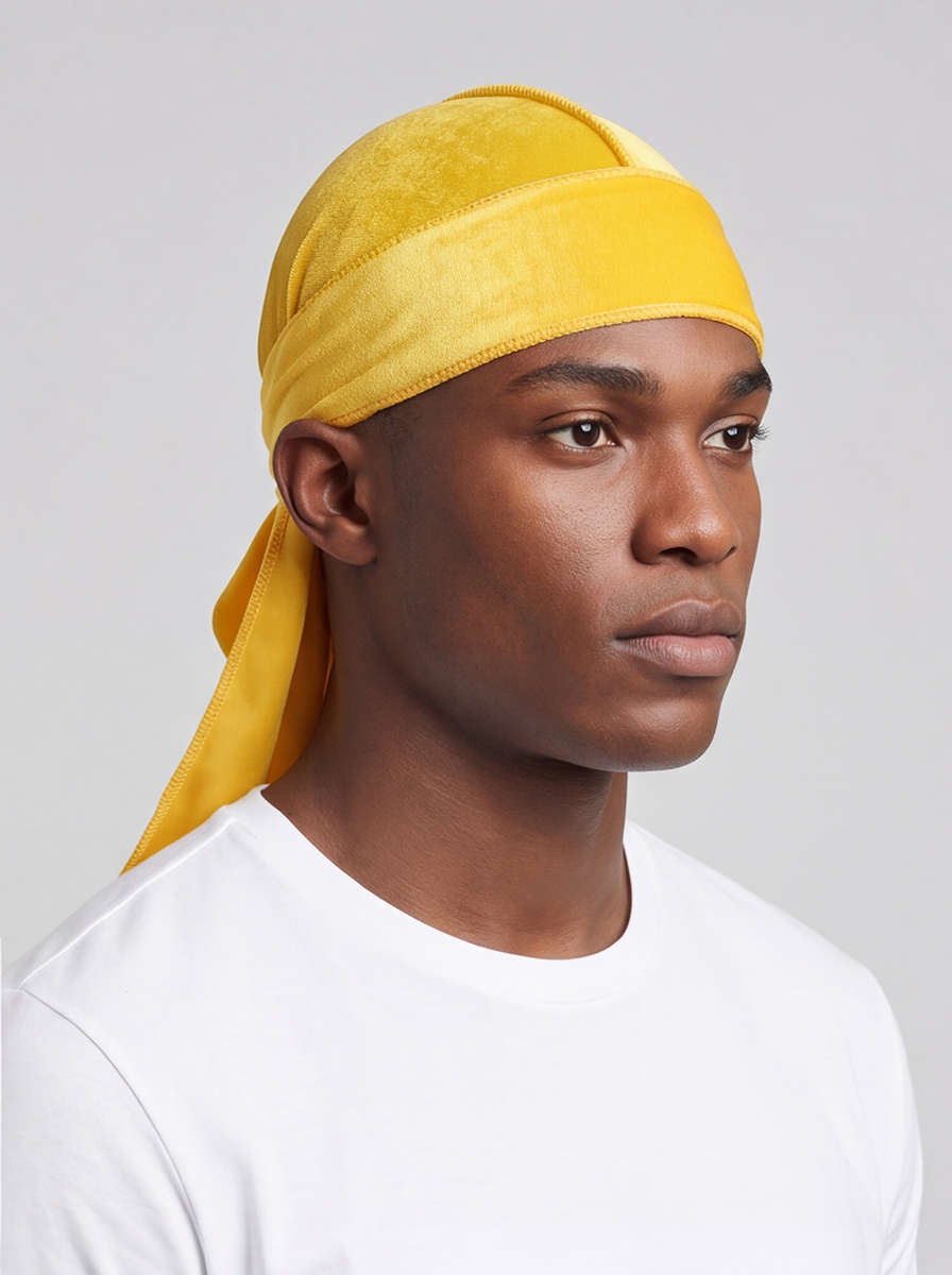 Yellow Velvet Durag