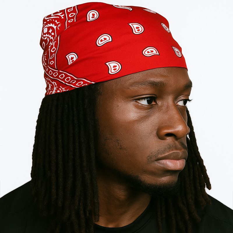 Red Paisley Bandana – OZ Durag - Main Image