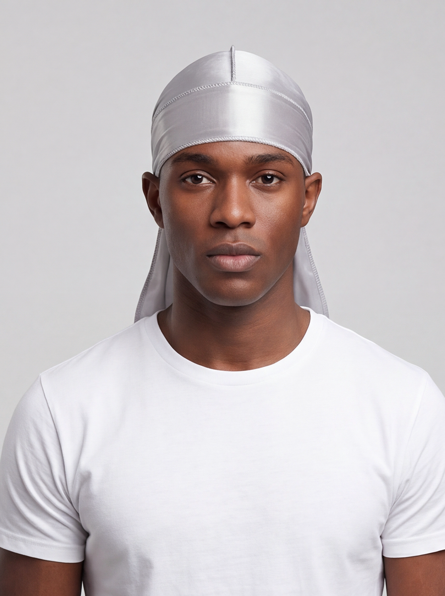 Grey Silky Durag