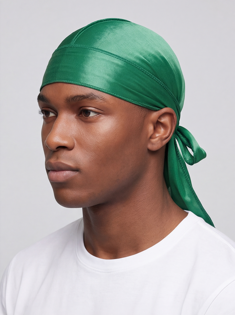 Green Satin Durag