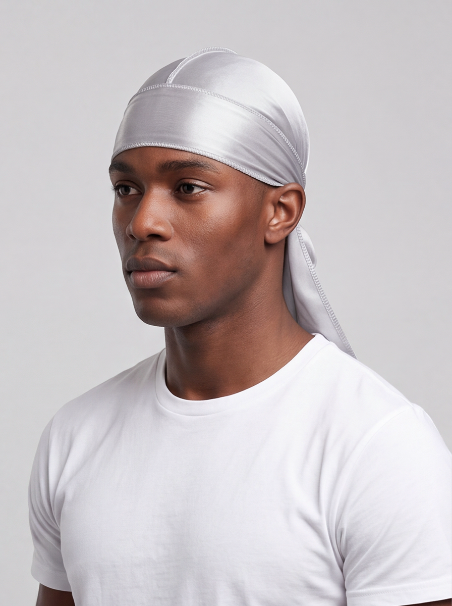 Grey Satin Durag