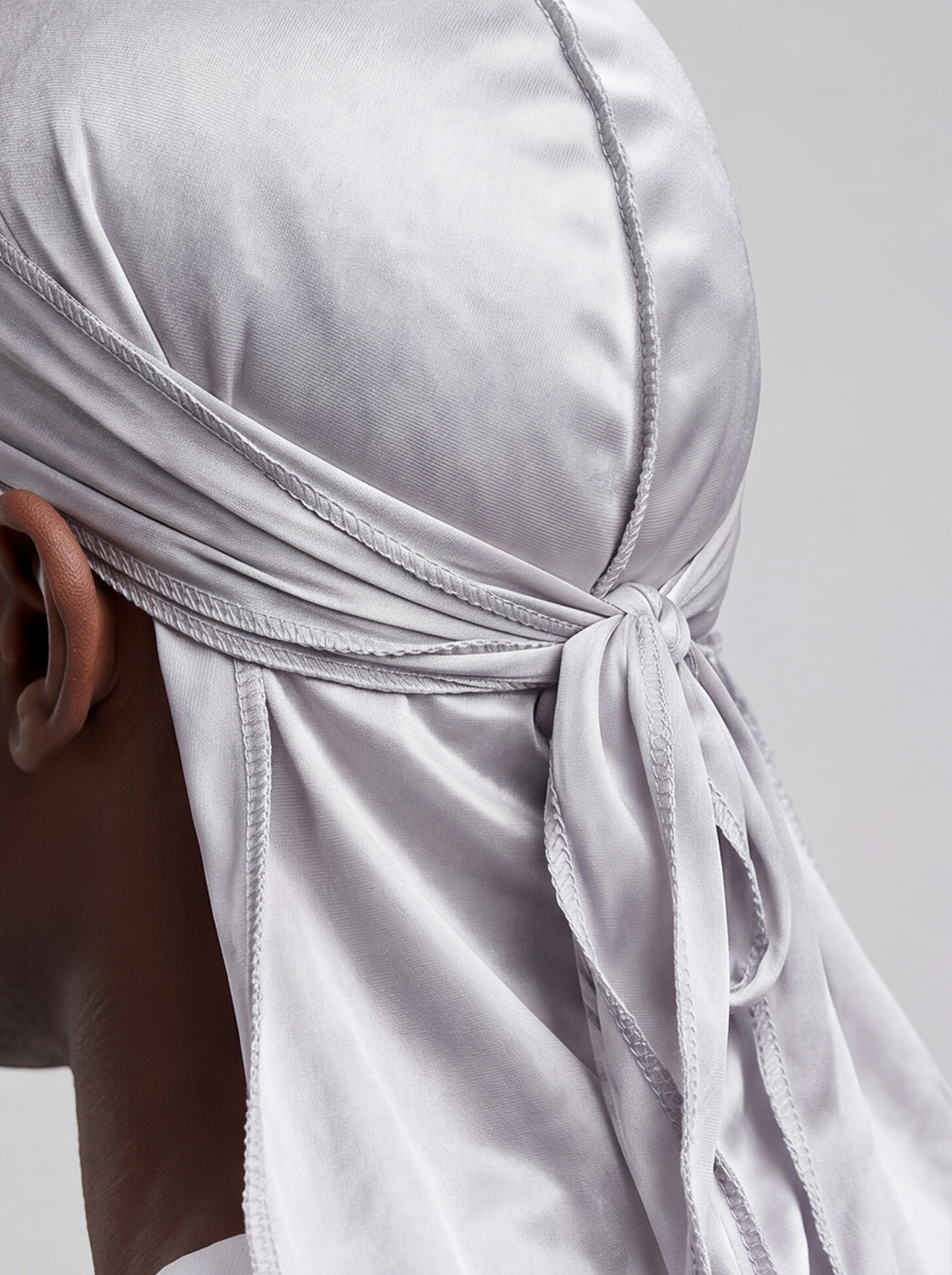 Grey Satin Durag