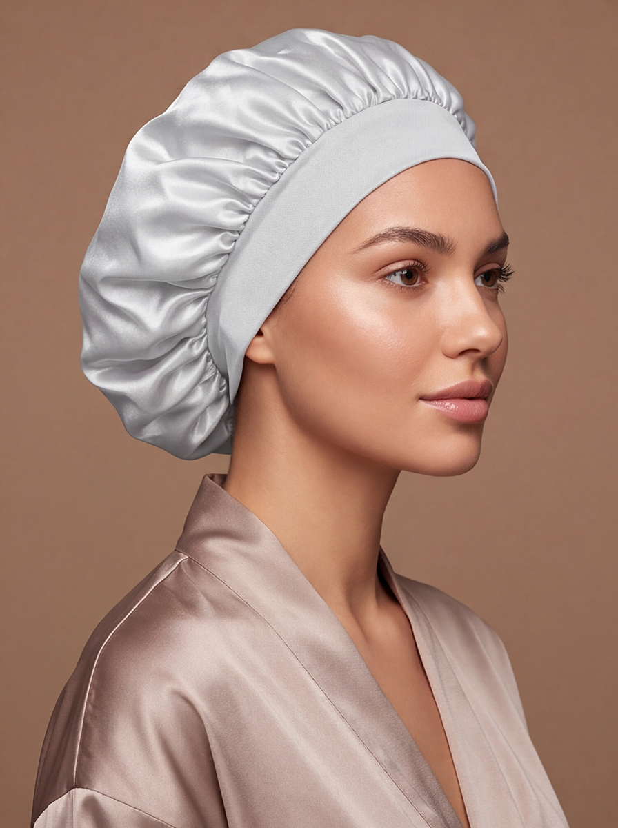 White Silky Bonnet