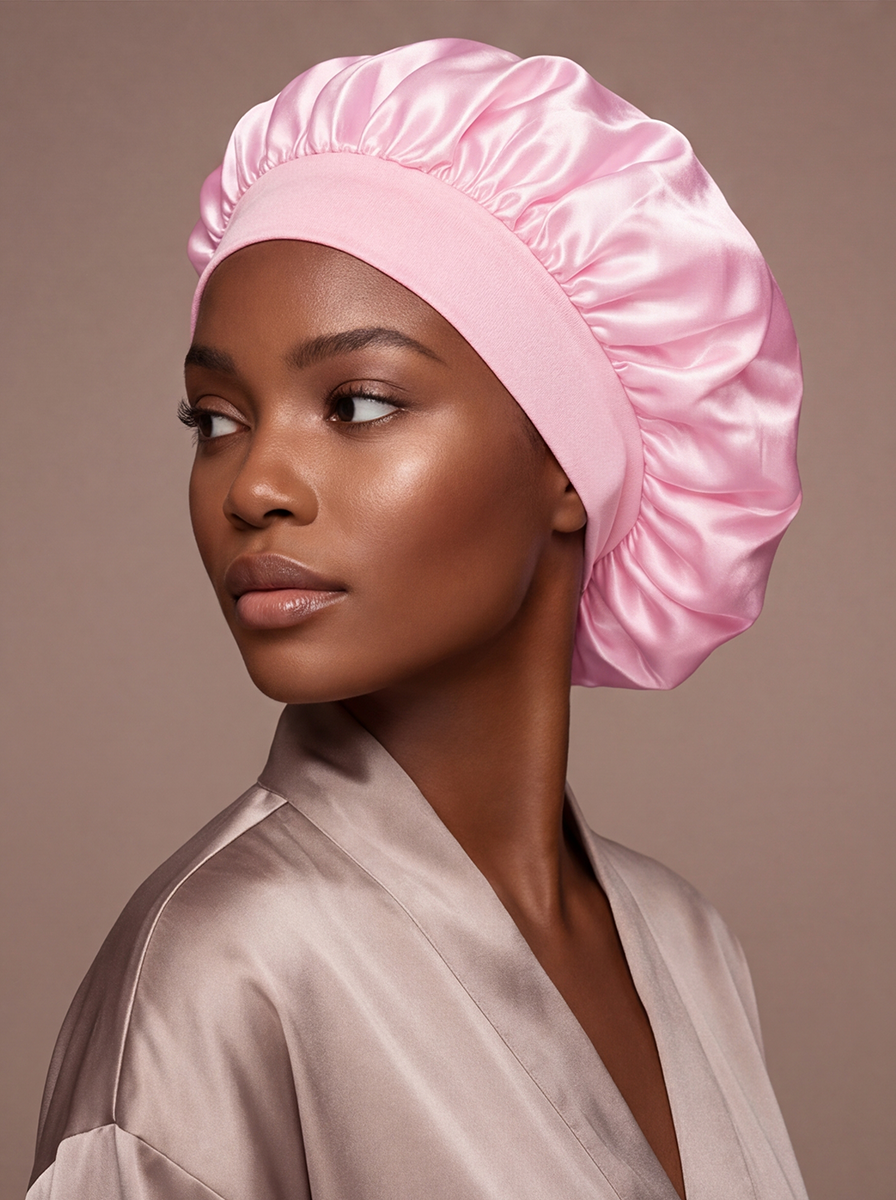 Pink Satin Bonnet