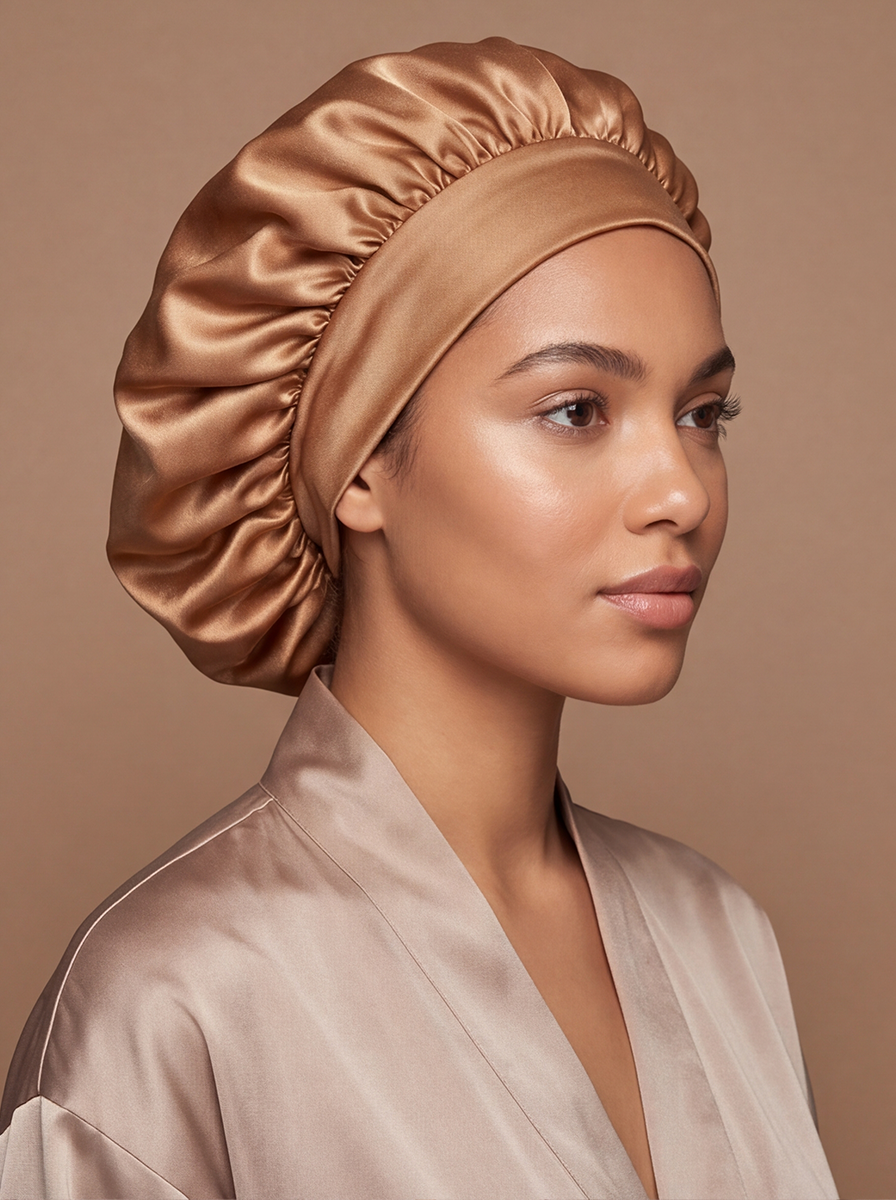 Gold Satin Bonnet